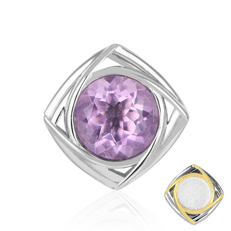 Ciondolo in argento con Fluorite Viola (MONOSONO COLLECTION)