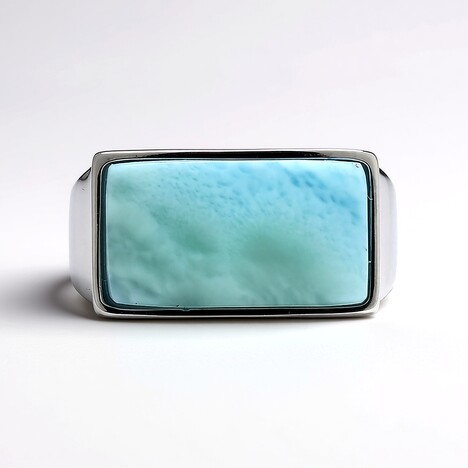 Anello in argento con Larimar