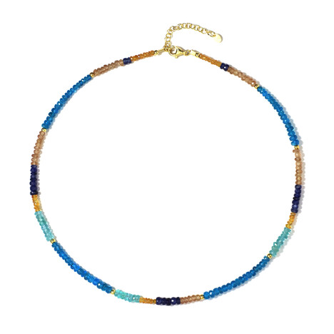 Edelstein-Silberhalskette (Riya)