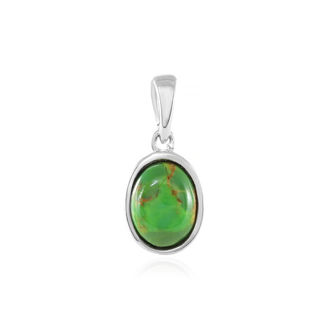 Pendentif en argent et Turquoise verte de Kingman