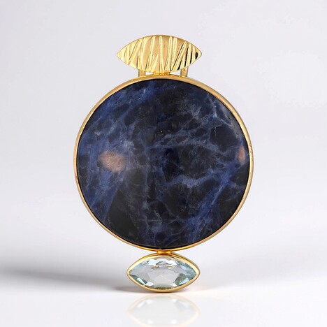 Ciondolo in argento con Sodalite (MONOSONO COLLECTION)
