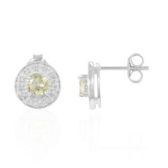 Boucles d'oreilles en argent et Apatite Citron