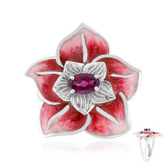 Rhodolite Silver Ring