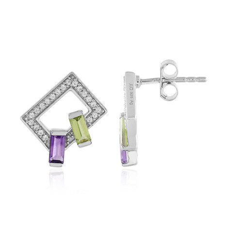 Orecchini in argento con Ametista Siberiana