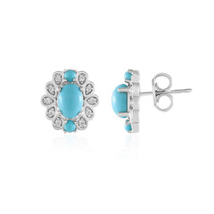 Boucles d'oreilles en argent et Turquoise Sleeping Beauty (Faszination Türkis)