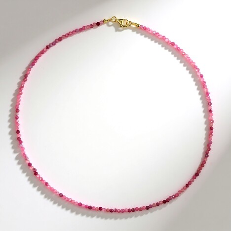 Collana in argento con Tormalina Rosa Nigeriana