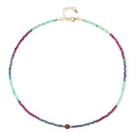 Collar en plata con Rubí de Mozambique (Riya)