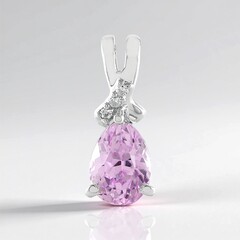 Ciondolo in argento con Kunzite