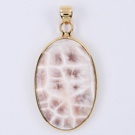 Ciondolo in argento con Natrolite