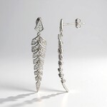 Boucles d'oreilles en argent et Zircon (Adela Silber)