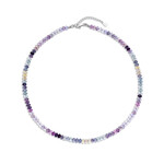 Bi Colour Fluorite Silver Necklace