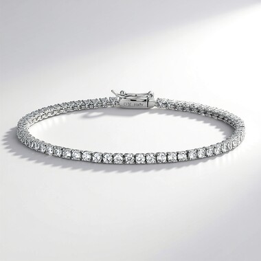 Zircon Silver Bracelet (Adela Silber)