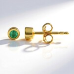 Orecchini in argento con Smeraldo Colombiano
