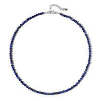 Zilveren halsketting met een lapis lazuli