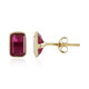 9K Madagascar Ruby Gold Earrings