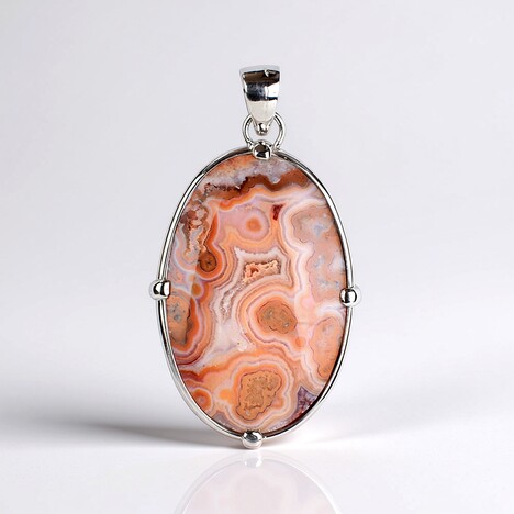 Ciondolo in argento con Agata Lace