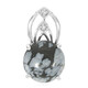 Pendentif en argent et Obsidienne Flocon-de-Neige