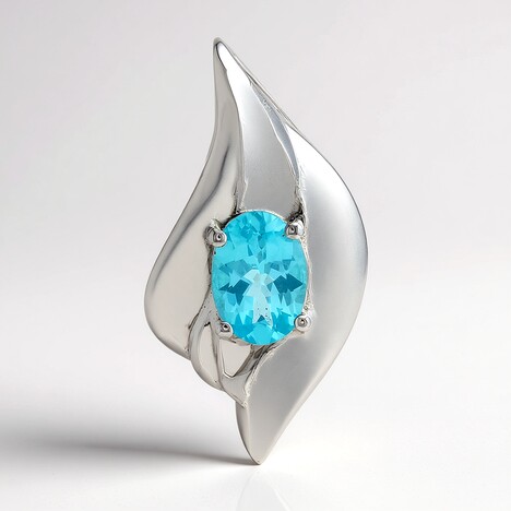 Ciondolo in argento con Apatite Blu (Pallanova)