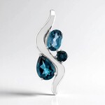 London Blue Topaz Silver Pendant (Pallanova)