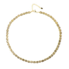 Golden Hematite Silver Necklace