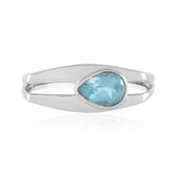 Bague en argent et Apatite bleue (de Melo)