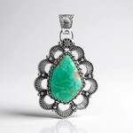 Ciondolo in argento con Turchese Kingman Mohave Blu (Jones Lee)