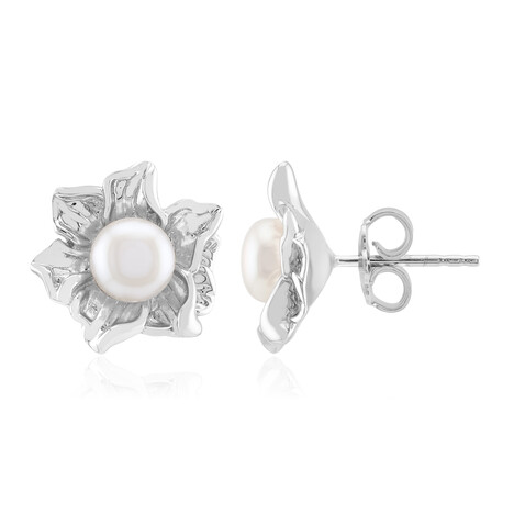 Pendientes en plata con Perla blanca Freshwater (TPC)