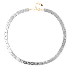 Collier en argent et Hématite argentée