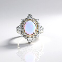 Anello in argento con Opale di Welo (Dallas Prince Designs)