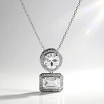Collana in argento con Topazio Bianco