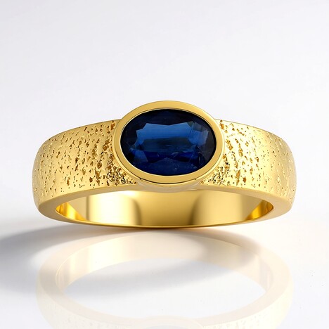 Bague en argent et Kyanite du Népal