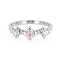 Bague en argent et Saphir Padparadscha