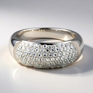 Anello in argento con Zaffiro Bianco