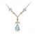 Collier en argent et Topaze bleu ciel