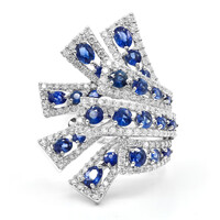 Gouden ring met blauwe saffieren (Nara Jewelry)