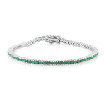 Brazalete en plata con Esmeralda de Socoto
