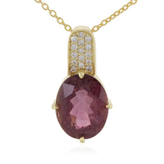 Collier en or et Tourmaline néon du Nigeria (AMAYANI)