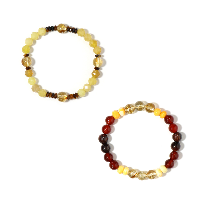 PowerBead - Bracciale con perle in crisocolo, 10 mm, per uomo e donna