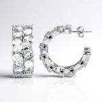 Orecchini in argento con Topazio Bianco