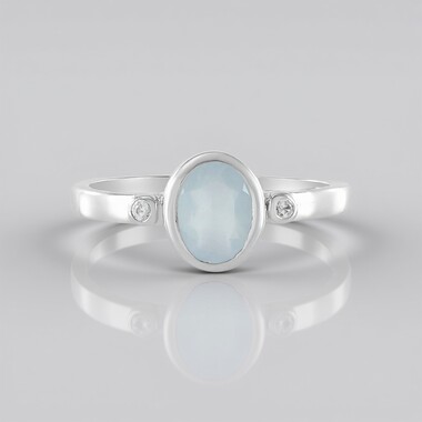 Brazilian Aquamarine Silver Ring