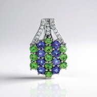Pendentif en argent et Tanzanite
