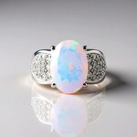 Anello in argento con Opale di Welo