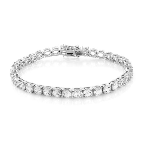 Brazalete en plata con Topacio blanco