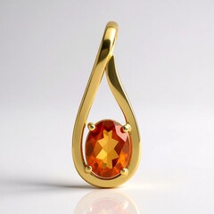 Ciondolo in oro con Hessonite di Ceylon