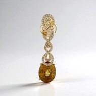 Pendentif en or et Zircon jaune (de Melo)