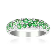 Anello in argento con Tsavorite AAA del Kenia