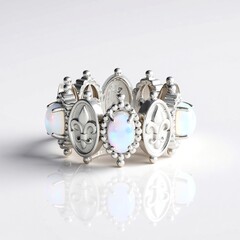 Anello in argento con Opale di Welo