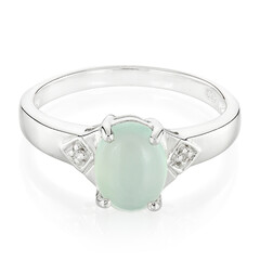 Zilveren ring met een chrysopraas