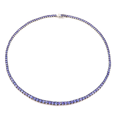 Tansanit-Silbercollier (Gems en Vogue)