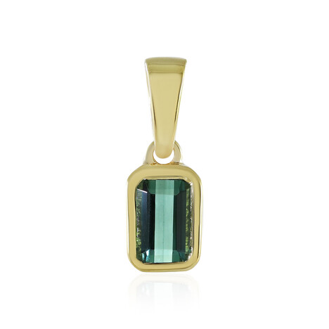 Benedito Green Tourmaline Silver Pendant (Adela Silber)